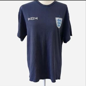 Vintage Kilroys Navy Graphic Soccer Tee – England Crest Style – Unisex
